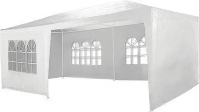Produktbild von Lifetime Garden Pavillon 3x6 Meter – Partyzelt mit Seitenwänden und Fenstern Gartenpavillon für 70 Personen – Festzelt für Gartenfeier – Weiß – Klicksystem