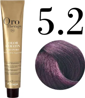 Obrázok produktu pre Fanola Oro Therapy Color Keratin 5.2 100ml - svetlohnedá fialová
