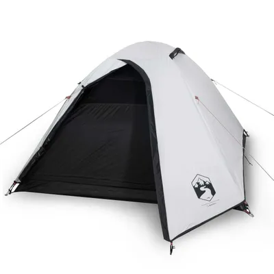 Produktbild von vidaXL Kuppel-Campingzelt 3 Personen Weiß Dunkel Wasserdicht