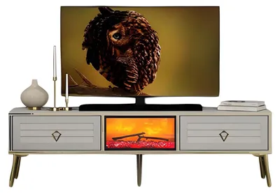 Image de Sideboard TV Lowboard Cheminée de décoration Cheminée électrique Armoire de salon élégante