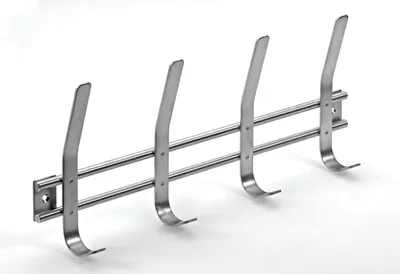 Produktbild von Hettich Garderobenleiste 4 Haken 35,5 x 15,5 x 5,0 cm Edelstahl