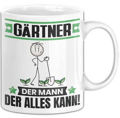 Produktbild von Gärtner Tasse Geschenk für Gärtner Der Mann Der Alles Kann Geschenkidee zum Geburtstag (Weiß)