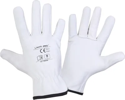 Obrázek produktu pro ZIEGENLEDERHANDSCHUHE WEIß L271009P, KARTE, "9", CE, LAHTI