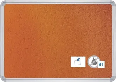 Produktbild von Pinntafel Filz schwer entflammbar B2000xH1200xT22mm orange