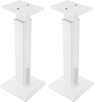 Image de Support d'enceinte, réglable en hauteur, construction robuste, BLANC