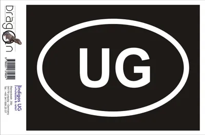 Produktbild von Aufkleber / Autoaufkleber - JDM / Die cut / Auto / OEM - Uganda UG - 110x70 mm gold - Heckscheibe / Heckscheibenaufkleber