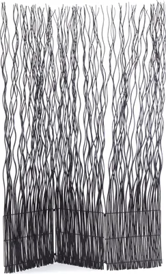 Obrázok produktu pre WAVE 3" Room Divider | Vŕba, 170x120cm (VxŠ) | Paraván, priečka | Farba: čierna