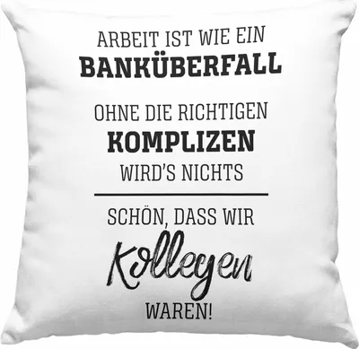 Produktbild von Trendation - Jobwechsel Deko-Kissen mit Füllung 40x40 Geschenk für Kollegen Kollegin Abschied Abschiedsgeschenk Neuer Job Deko-Kissen mit Füllung 40x40 Geschenkidee (Grau)