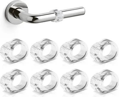 Produktbild von Türklinkenpuffer Türstopper Türgriffpuffer Ring Anschlagdämpfer transparent, 8er Set