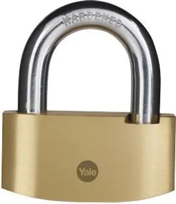 Produktbild von Yale Vorhängeschloss mit Schlüssel, 80mm, messing, 3 Schlüssel, Schloss