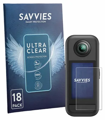 Produktbild von 18x Für Akaso 360 Schutzfolie Savvies Displayschutz Display Schutz Folie Klar Transparent