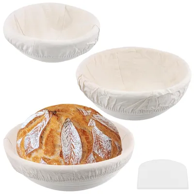 Immagine prodotto di Solidchoice - Set di 3 cestini rotondi per impasto di pane