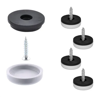 Produktbild von WAGNER QuickClick® Kunststoffgleiter HYPER SLIM - 4x Schraube, 4x Basis Ø 14/17 mm & Einsatz Ø 17 mm, DE Ware - 15780500