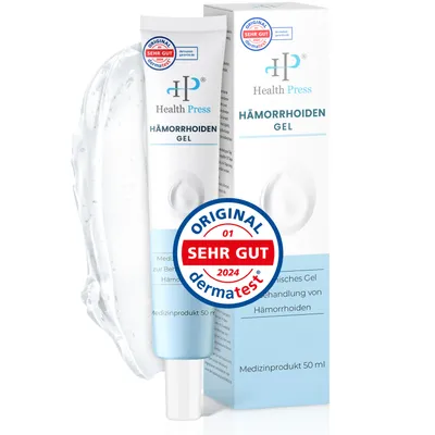 Produktbild von Health Press® Hämorrhoiden Salbe – 50 ml Hämorrhoiden Gel zur Linderung von Hämorrhoidalbeschwerden