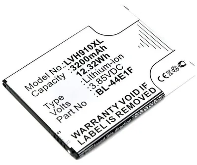 Produktbild von Akku für LG Electronics TP450N Li-Ion 3,85 Volt 3200 mAh schwarz.
