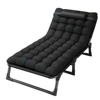 Obrázek produktu pro Skládací postel pro hosty o rozměrech 190 x 75 cm s matrací, 4 polohy nastavení, skládací kempingová postel