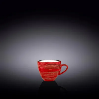Zdjęcie produktu dla Filiżanka do espresso Wilmax 75 ml, czerwona, porcelanowa WL-669233/A
