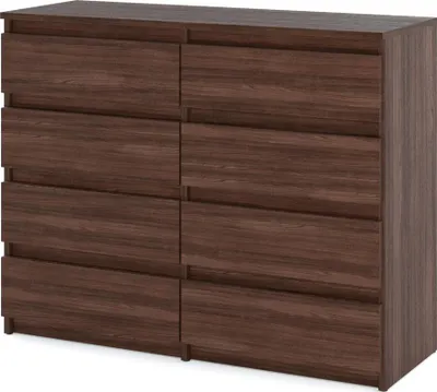 Zdjęcie produktu dla Komoda 8 Szuflad 120Cm Nowoczesna Szafka Rtv Do Salonu Sypialnia Dąb Wenge
