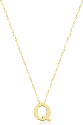 Produktbild von Stylische 9 Karat (375) Gold Buchstaben / Initiale Damen - Anhänger mit Kette - 42cm; TRS35951LTQ