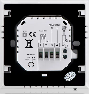 Image de 16A 95-240V Écran LCD hebdomadaire programmable Écran tactile en T Thermostat de chauffage électrique Régulateur de température ambiante