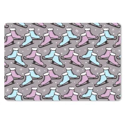 Produktbild von MuchoWow® Mauspad Mousepad Schlittschuhe - Muster - Winter 27x18 cm - Mousepads - Maus Mat - Pad - Mausunterlage - Büroartikel - Desk Matten
