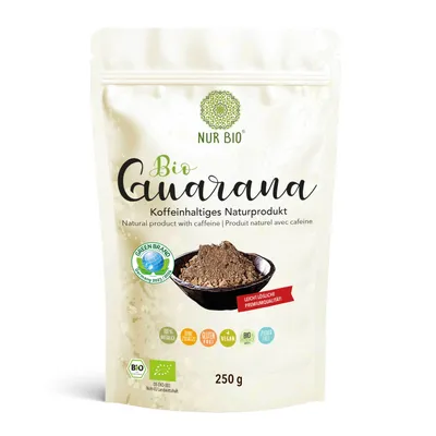 Produktbild von NUR BIO Bio Guarana Pulver koffeinhaltig natürlicher Kaffeeersatz 250g