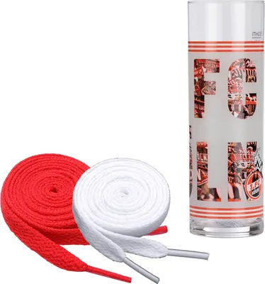 Produktbild von 1. FC Köln Kölschglas Limited Edition 13 + 2 Paar Fan-Schnürsenkel 1# 3#