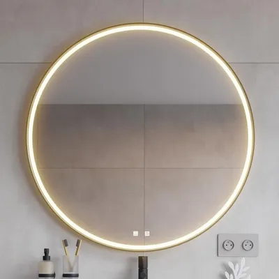 Produktbild von pianura Mia LED-Badspiegel 100 cm in Schwarz mit Spiegelheizung