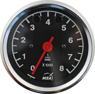 Produktbild von MZ Mechanischer Drehzahlmesser ø 80 mm - Kontrollleuchten ROT + GELB - Motorrad ETZ