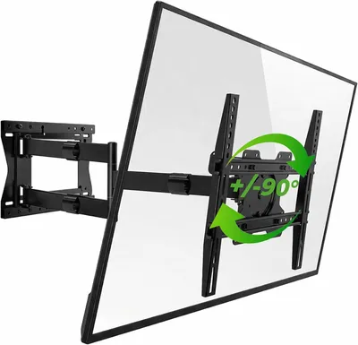 Zdjęcie produktu dla Uchwyt ścienny do telewizora - Czarny - Obrotowy - Maks. obciążenie 40 kg - Standard VESA do 400x400 mm