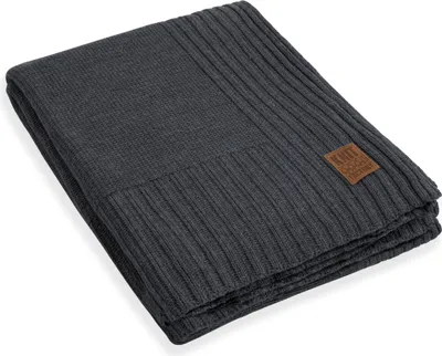 Produktbild von Knit Factory Uni Plaid XL - Anthrazit - 195x225 cm
