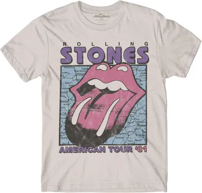 Produktbild von The Rolling Stones - "American Tour" T-Shirt für Herren/Damen Uni RO5427 (XXL) (Natürlich)