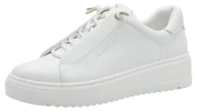 Produktbild von MARCO TOZZI Damen Sneaker flach mit Wechselfußbett, Weiß (White), 42 EU