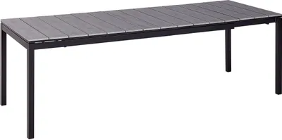 Produktbild von BELIANI Gartentisch Grau Kunstholz und Aluminium Ausziehbar für 8 Personen 198/248x90 cm Rechteckig Modern Outdoor Terrasse Garten Möbel