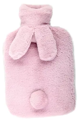 Produktbild von Wärmflasche mit Bezug in Kaninchenform, 2L, auslaufsicher, geruchlos, ideal zur Schmerzlinderung (Rosa)