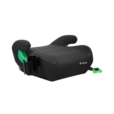 Produktbild von Tulano Cabby 25 Schwarz – i-Size Kindersitz R129, 125–150 cm, FWF, universell, Gurtbefestigung, Getränkehalter, abnehmbarer Bezug