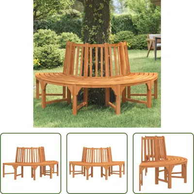 Produktbild von The Living Store Baumbank Halbrund Ø208 cm Massivholz Eukalyptus