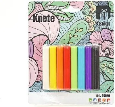 Produktbild von 8 Stangen Knete bunt Bastelknete Kinderknete Knetgummi Knetmasse