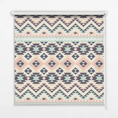 Produktbild von Seitenzug-Rollo Fensterrollo Jalousie - Lichtdurchlässig Springrollos - 80x140 cm - Dreiecks-Muster