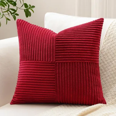 Obrázok produktu pre Poťah na vankúš, vzor: prúžky, tmavoružová farba, 60x60 cm, 1 kus