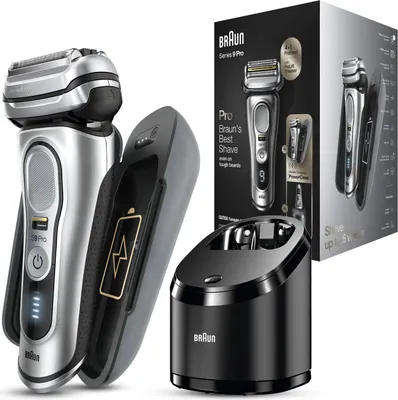 Obrázek produktu pro Pánský elektrický holící strojek 4v1 Braun Series 9 Pro 9477cc Wet&Dry, stříbrná