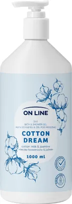 Produktbild von ONLINE Bade- und Duschgel 2 in 1 Baumwolle Dream 1000 ml