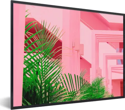 Produktbild von MuchoWow® Gerahmtes Poster Sommer - Pflanzen - Garten 80x60 cm - Poster mit Schwarzem Bilderrahmen Wandposter Rahmen Foto Bilder - Schwarzem - Mit Gestell