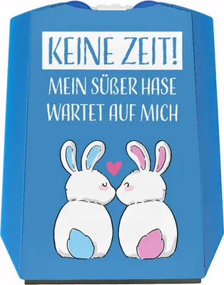 Produktbild von Keine Zeit, mein süßer Hase wartet auf mich Parkscheibe mit 2 Einkaufswagenchips