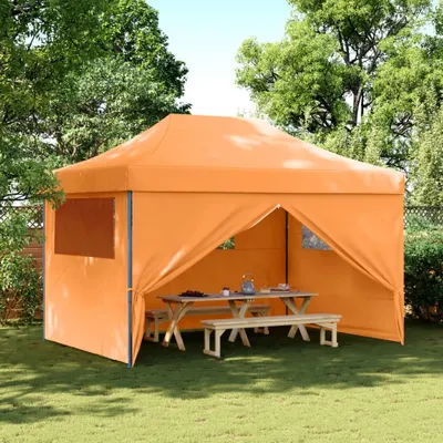 Produktbild von Möbel Partyzelt Faltbar Pop-Up mit 4 Seitenteilen Orange - Pavillon 4005025