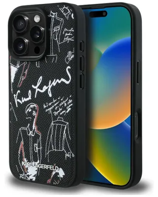 Obrázok produktu pre Puzdro MagSafe s motívom a logom Karl Lagerfeld pre iPhone 16 Pro - čierne