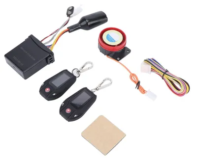 Obrázek produktu pro Motocyklový alarmový systém PKE s LCD displejem – multifunkční zařízení proti krádeži pro terénní čtyřkolky a terénní vozidla, černé pouzdro se snímačem tlaku v pneumatikách