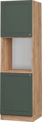Produktbild von Vicco Herdumbauschrank Fame-Line, 60 cm offen, Grün-Gold Landhaus/Goldkraft Eiche