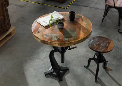 Produktbild von MASSIVMOEBEL24 Tisch Altholz 75x75x75 mehrfarbig lackiert INDUSTRIAL #22