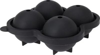 Produktbild von Famanu Silikon-Eiswürfelform für 4 große Eisballen mit Deckel